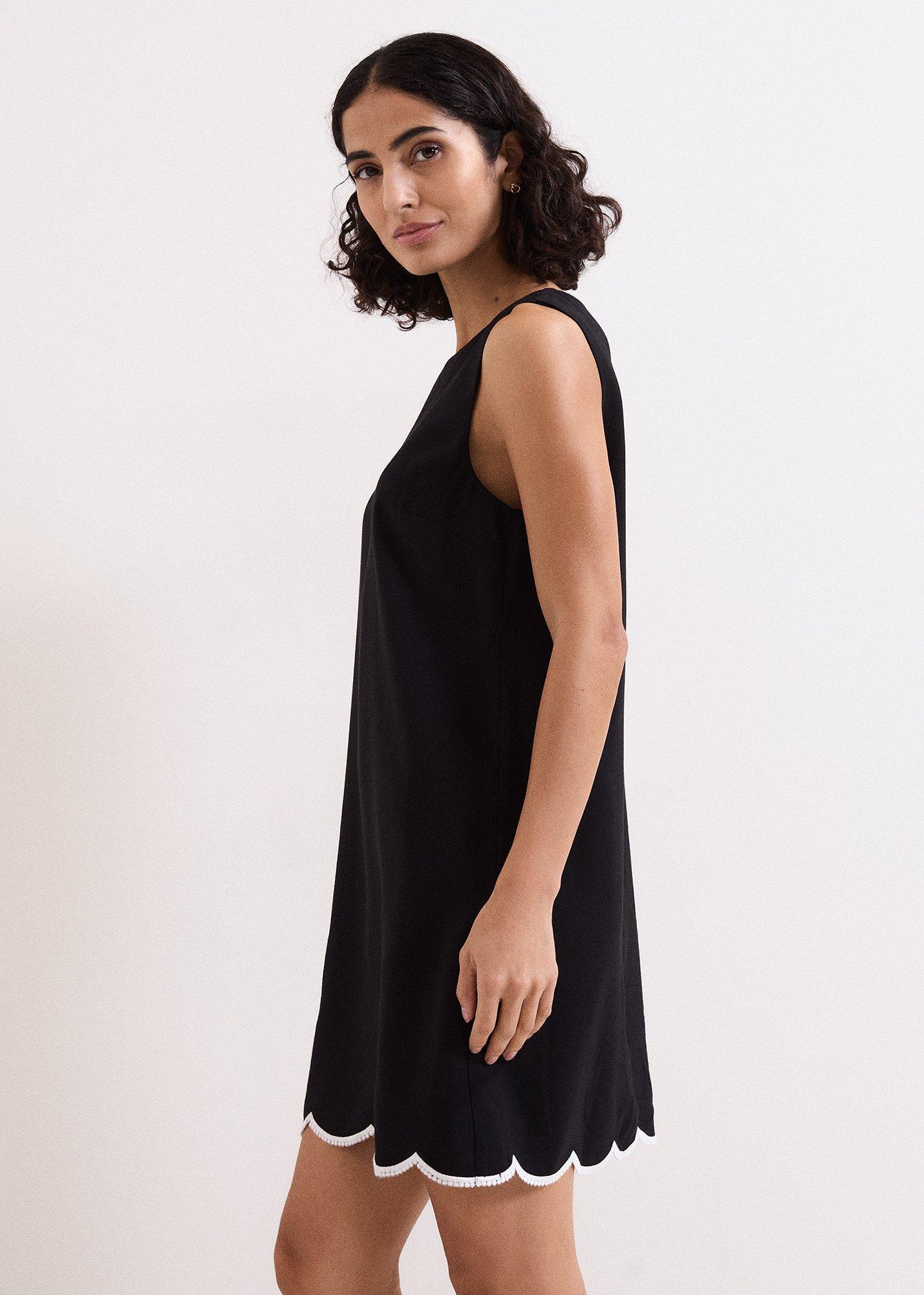 Marta Shift Black Mini Dress
