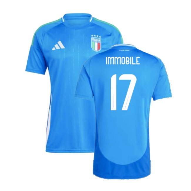 2024-2025 Italy Home Shirt (Immobile 17) Authentic Netherlands