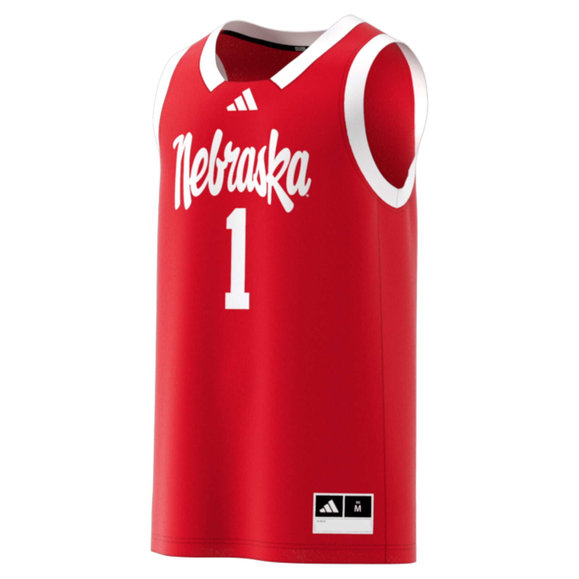 #1 Nebraska Huskers adidas Replica Swingman Jersey - Scarlet