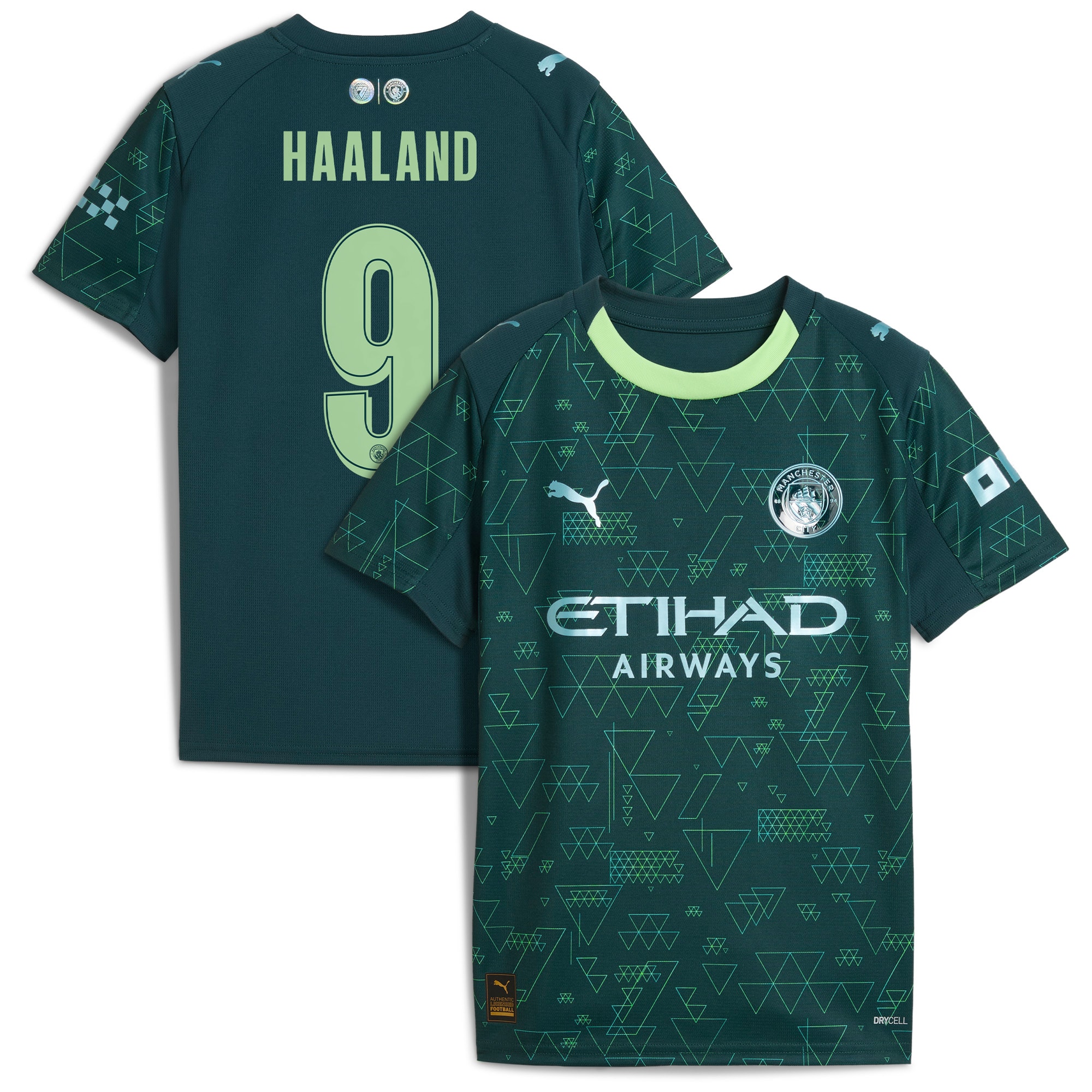 [SJH] Erling Haaland #9 Manchester City x EA SPORTS FC Youth 2025/26 Fourth Jersey - Green