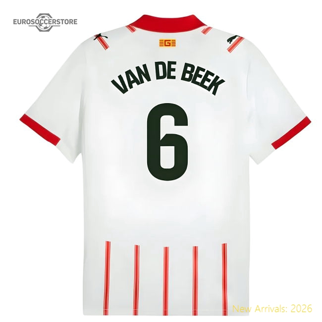 2025-2026 Girona Home Kit Shirt (Van De Beek 6) Match Replica