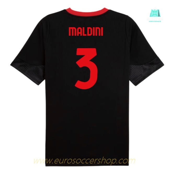 2025-2026 AC Milan Training Jersey (Black) (Maldini 3)