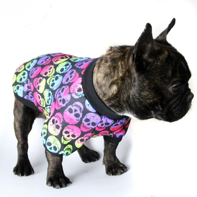 Skull - Casual Pattern Shirt For French Bulldog (ws80) Indoor Comfort