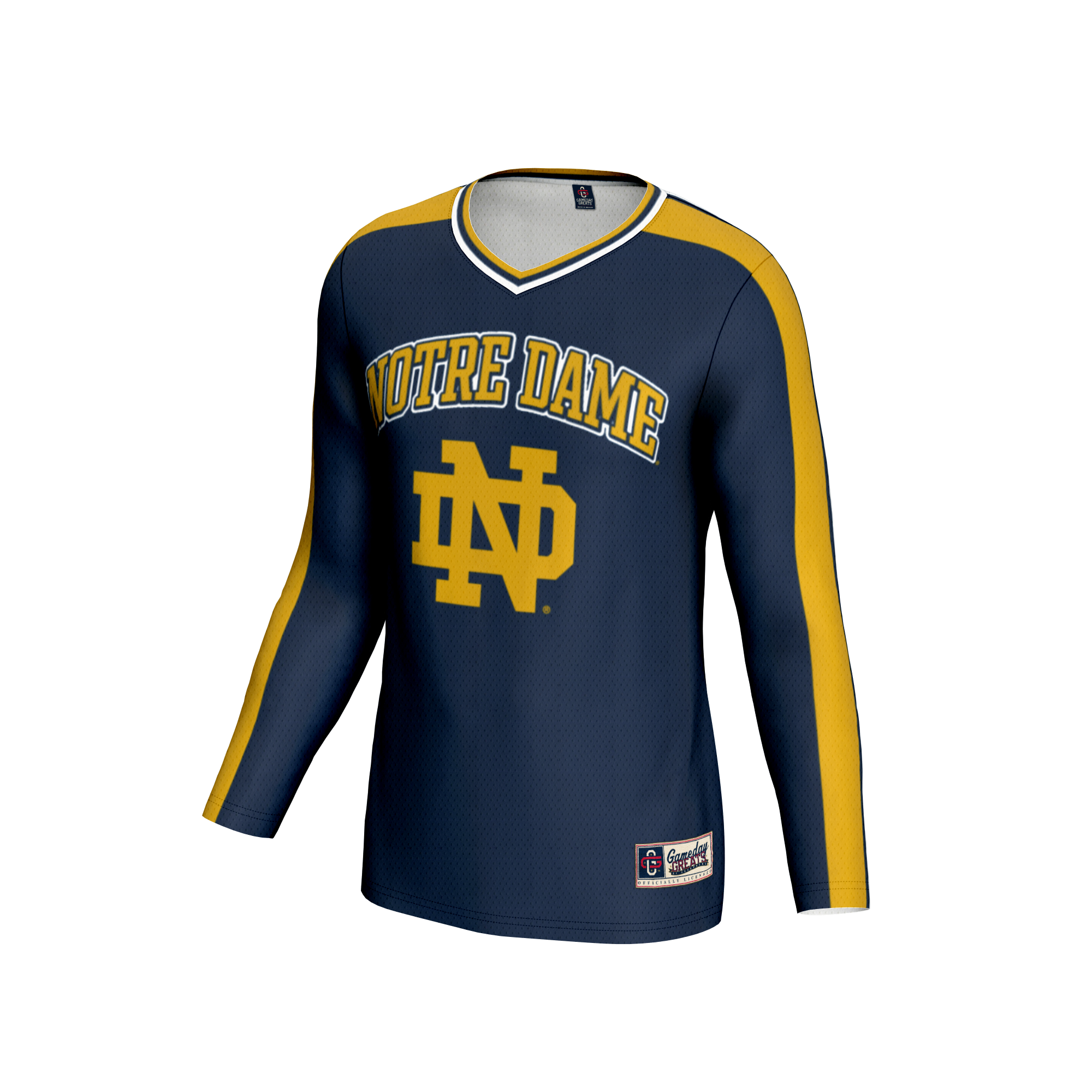 [DDG] Notre Dame Fighting Irish GameDay Greats Youth Women's Volleyball Lightweight Fashion Jersey - Navy