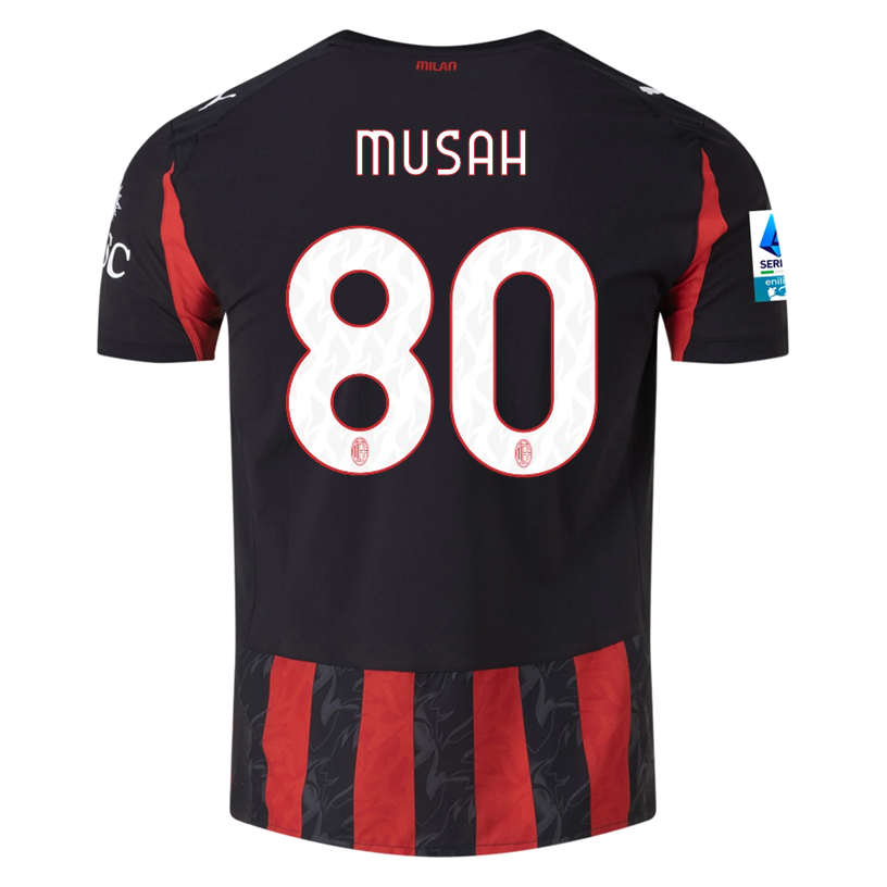 AC Milan A Patch 2025-2026 UCL Home Jersey – Authentic Shirt