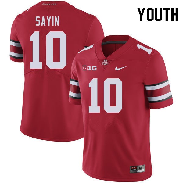 Youth(kids) Ohio State Buckeyes #10 Julian Sayin Premium Jersey