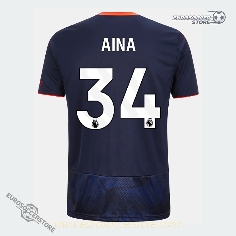 Nottingham Forest Third AINA 34 Third Jersey for the 25-26 season.