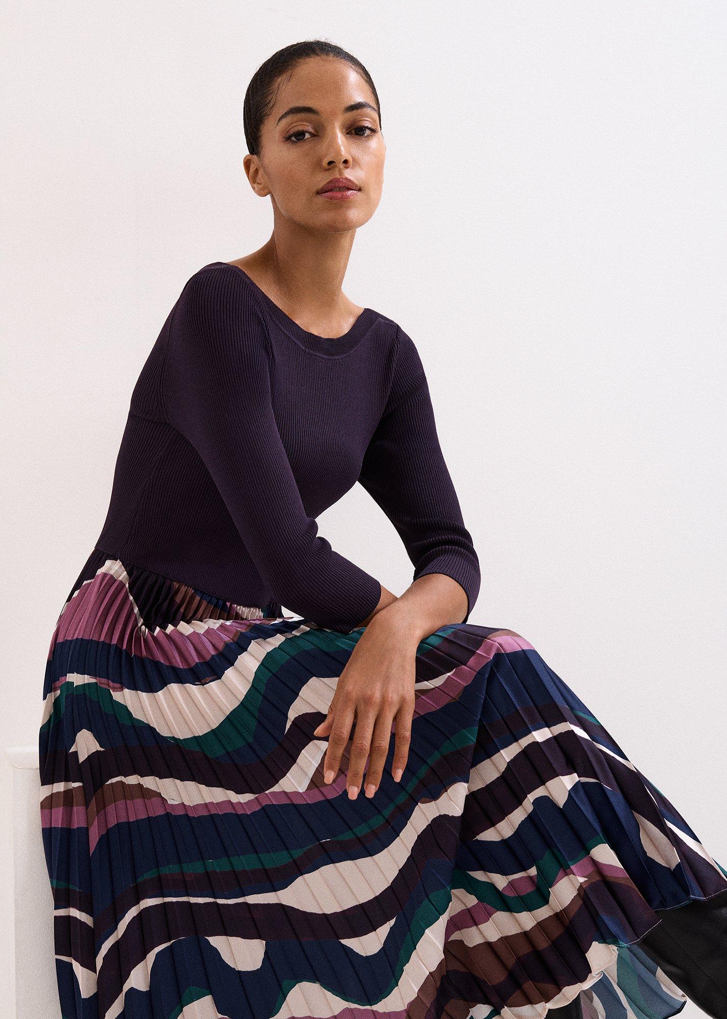 Riley Woven Hem Printed Dress