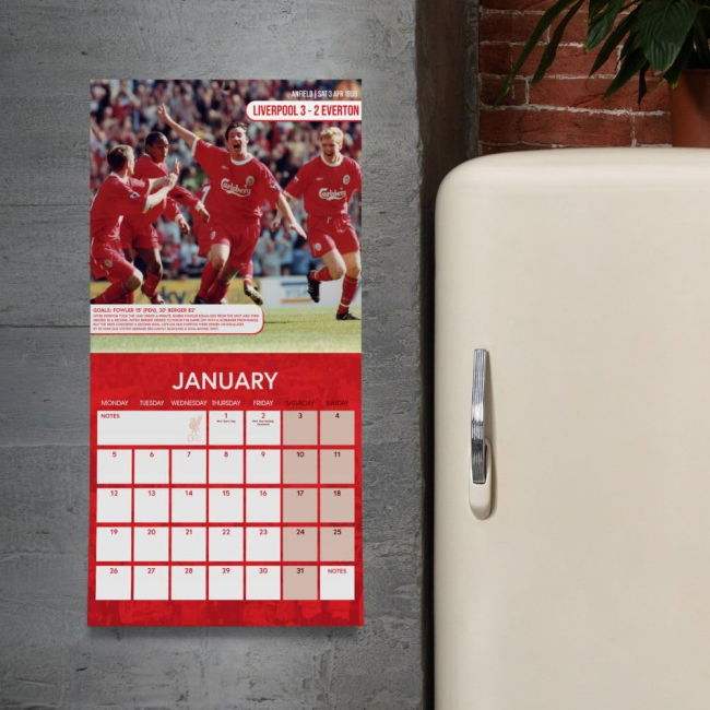 Adult Liverpool FC Legends Square Calendar 2026