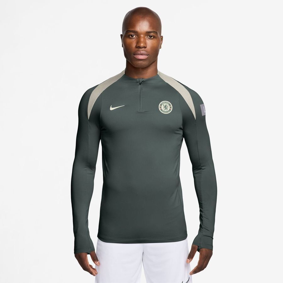 Chelsea Training Shirt Dri-FIT Strike Drill - Outdoor Green/Phantom Marl/Phantom Marl