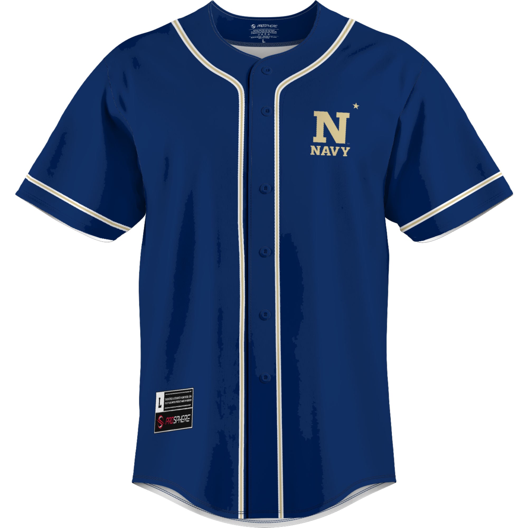 Navy Midshipmen GameDay Greats Lightweight Baseball Jersey - Blue