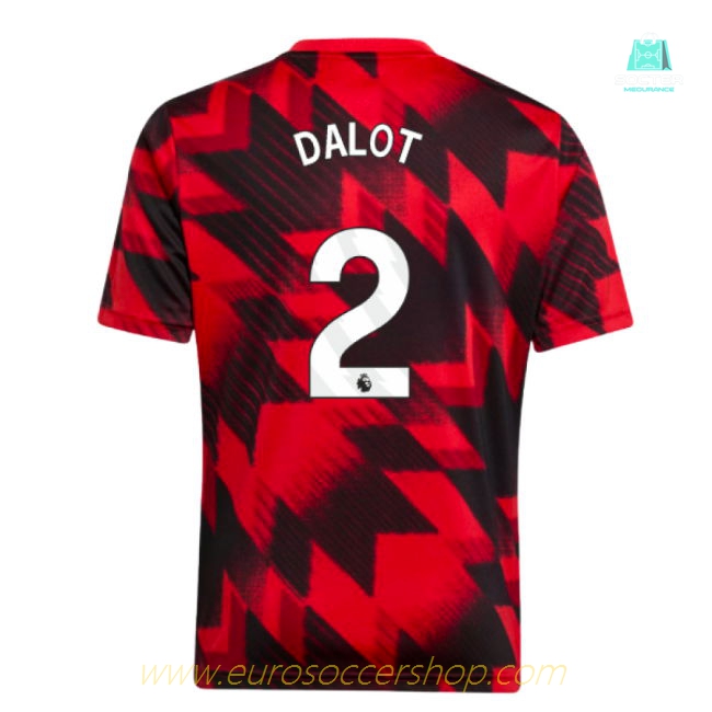2025-2026 Man Utd Pre-Match Shirt (Red) - Kids (Dalot 2)