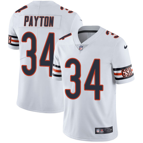 Authentic CHI Bears NFL #34 Walter Payton Limited White Jersey