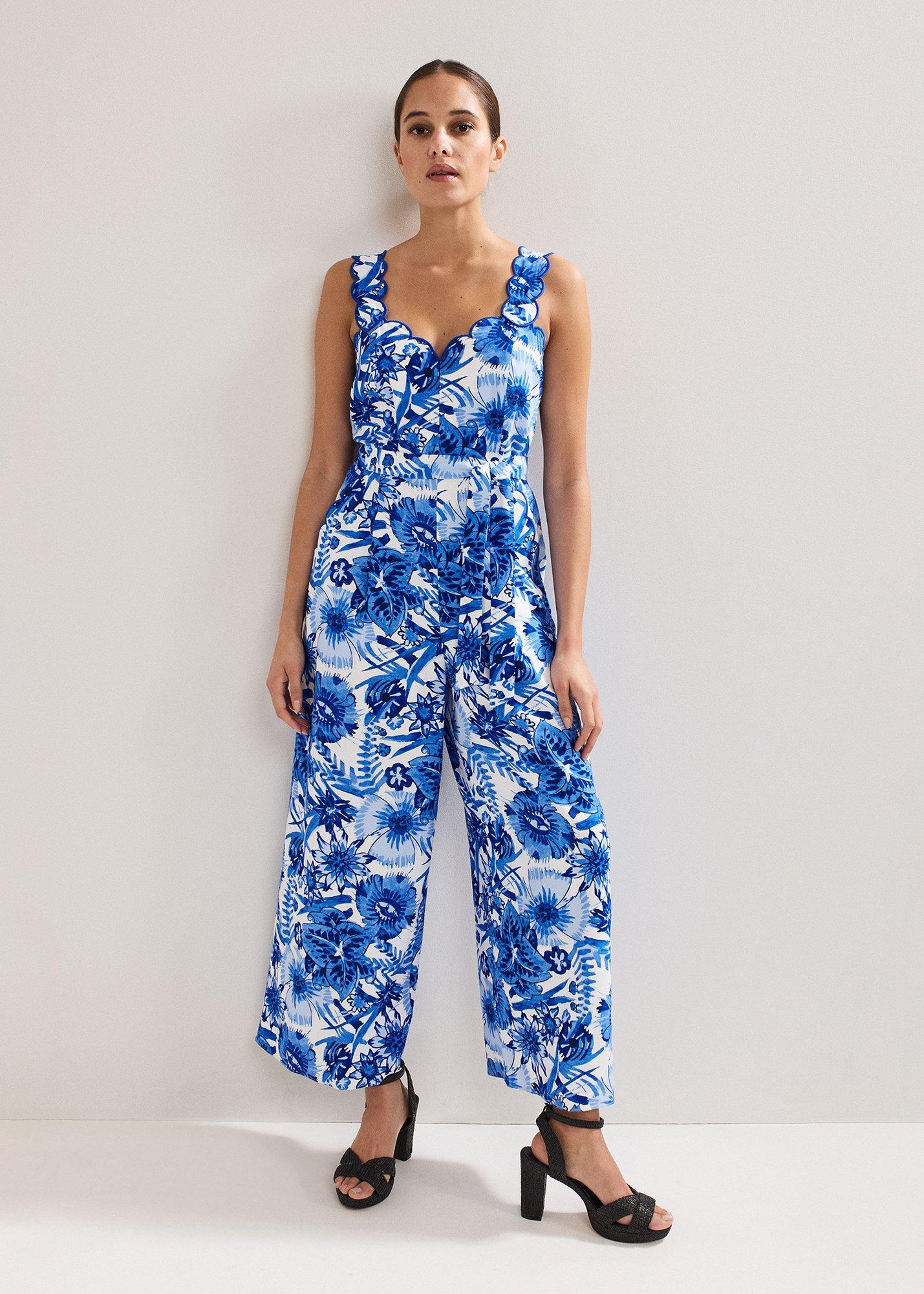 Tamzin Printed Scallop Jumpsuit