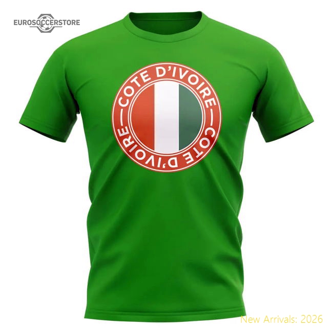 Premium Ivory Coast Football Badge T-shirt (green) - Official Design
