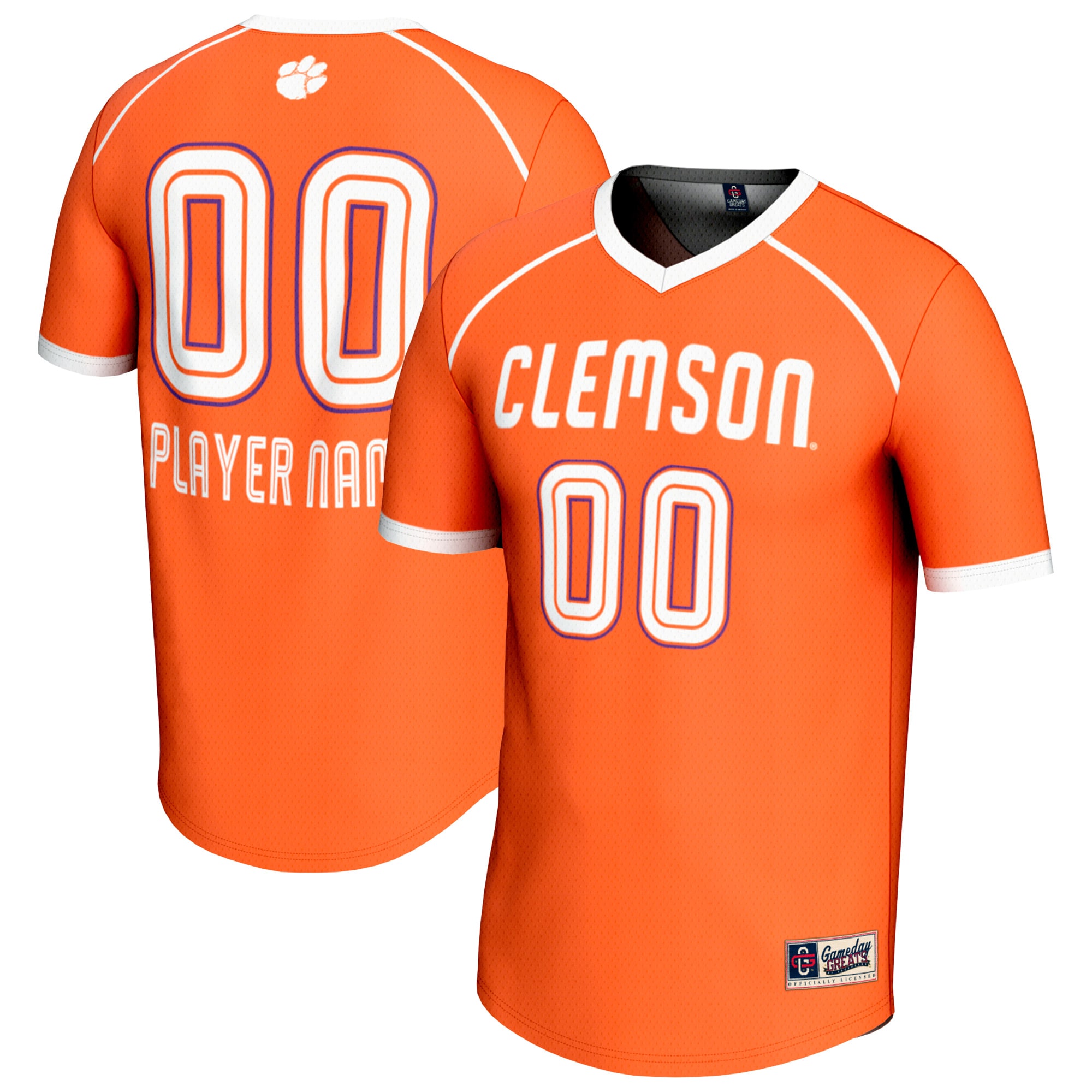 [NJP] Clemson Tigers GameDay Greats Women's NIL Custom V-Neck Lacrosse Fashion Jersey?- - Orange