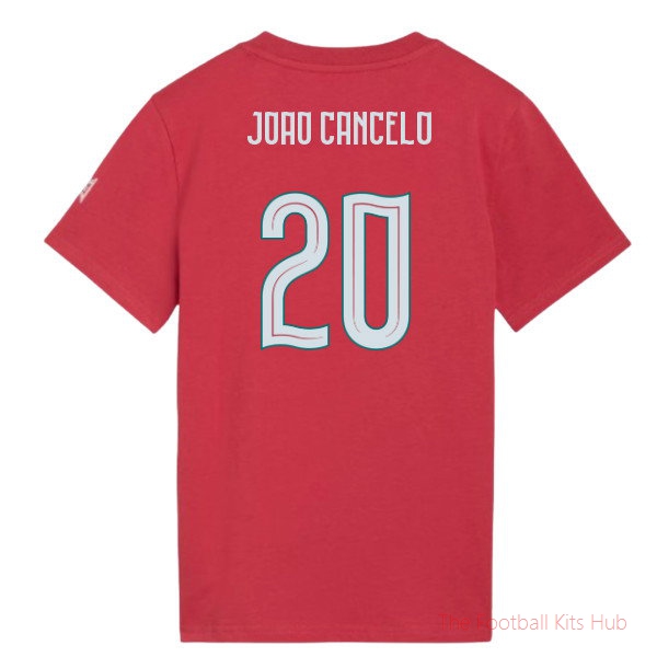 [LK] 2026/27 Portugal FtblCulture Tee (Red) - Kids (Joao Cancelo 20)