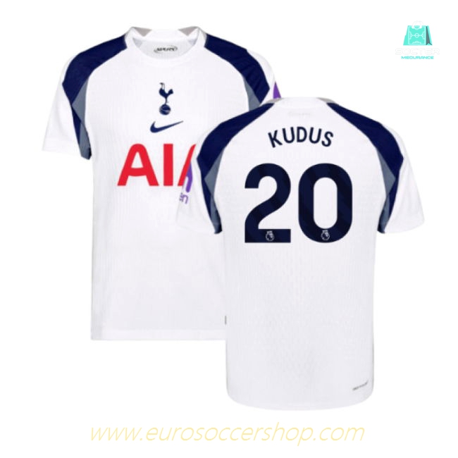 2025-2026 Tottenham Hotspur Authentic Home Shirt (Kudus 20)