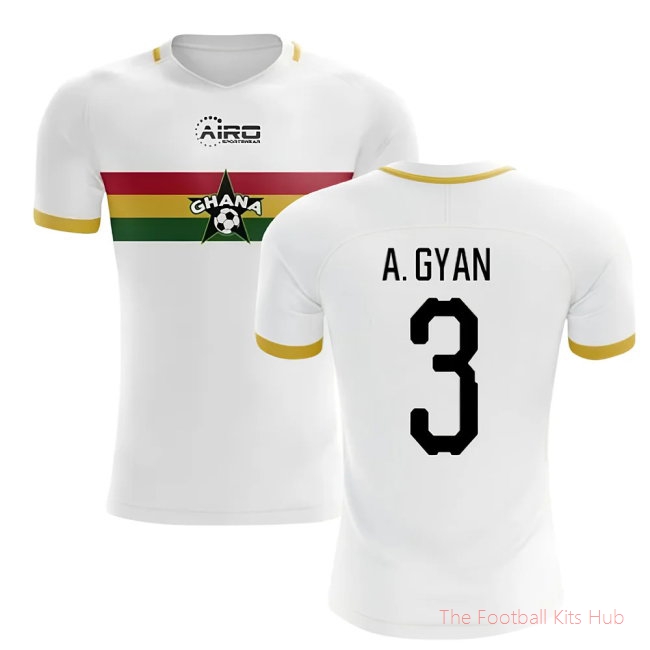 [LK] 2025/26 Ghana Away Football Shirt (A. Gyan 3)