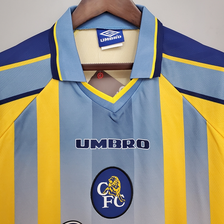 Authentic 95-97 CHELSEA RETRO AWAY YELLOW SOCCER SHIRT JERSEY