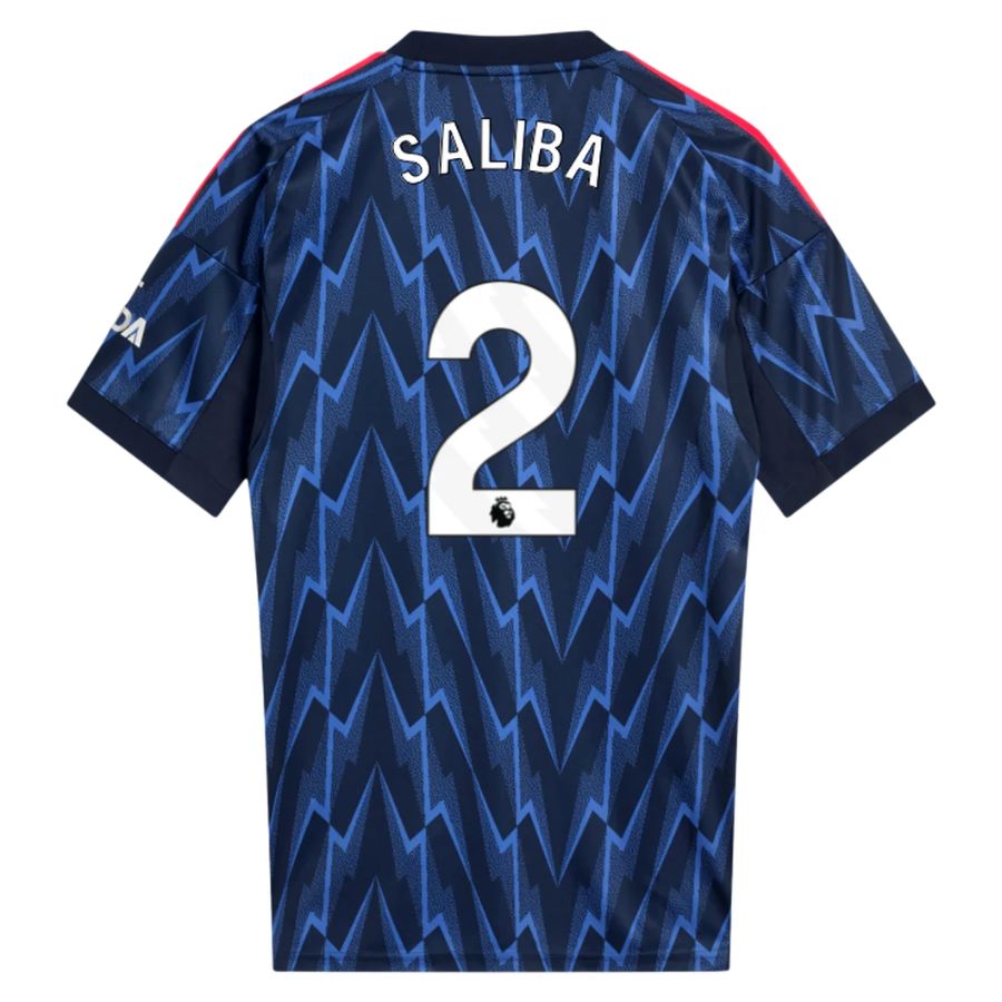 Arsenal 2025 2026 Saliba Children's Away Kit Jersey