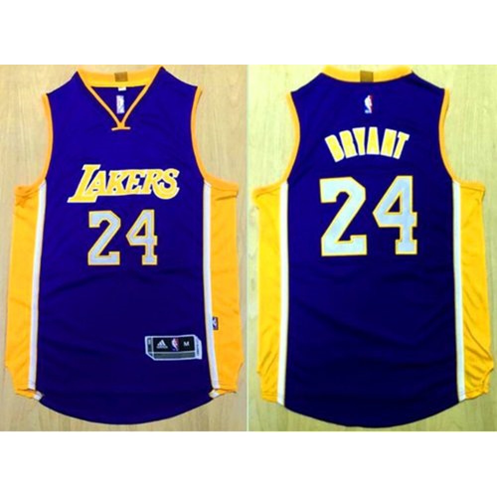 Revolution 30 Lakers #24 Kobe Bryant Purple Stitched NBA Jersey