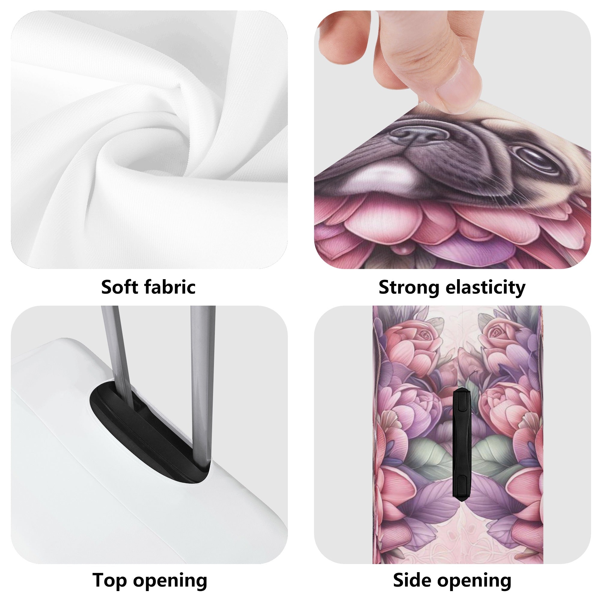 Flowers - Durable Luggage Cover Dog Supplies | Vet-recommended