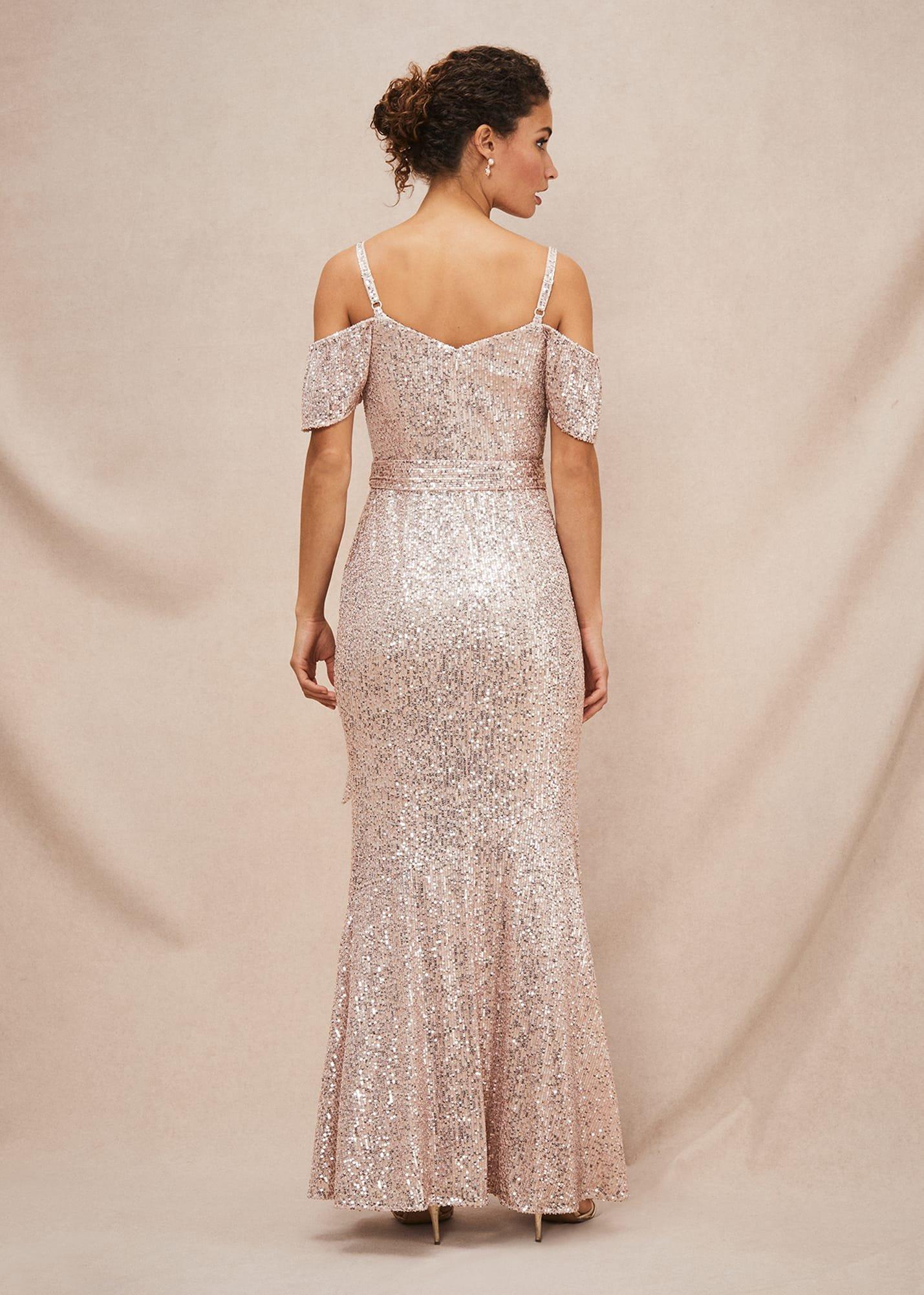 Poppy Off The Shoulder Sequin Dress