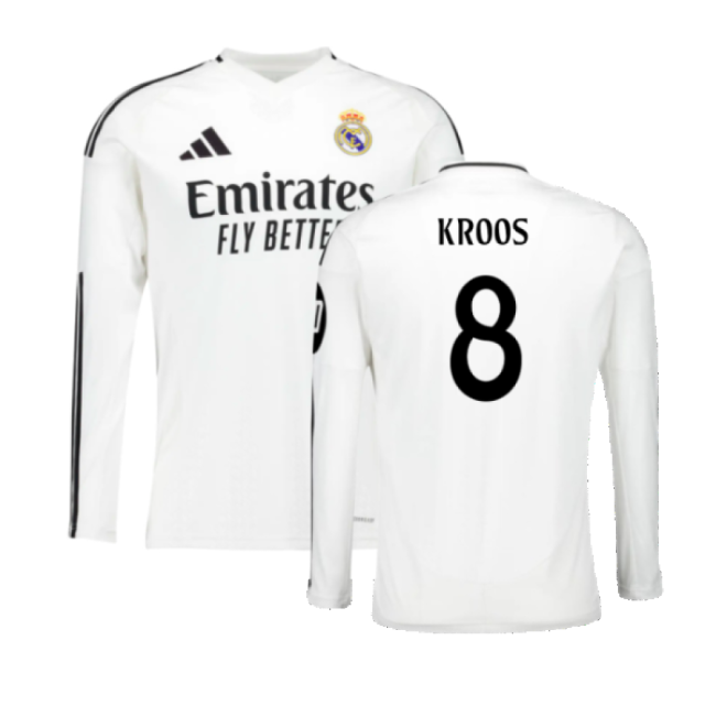 2024-2025 Home Shirt by Real Madrid Long Sleeve