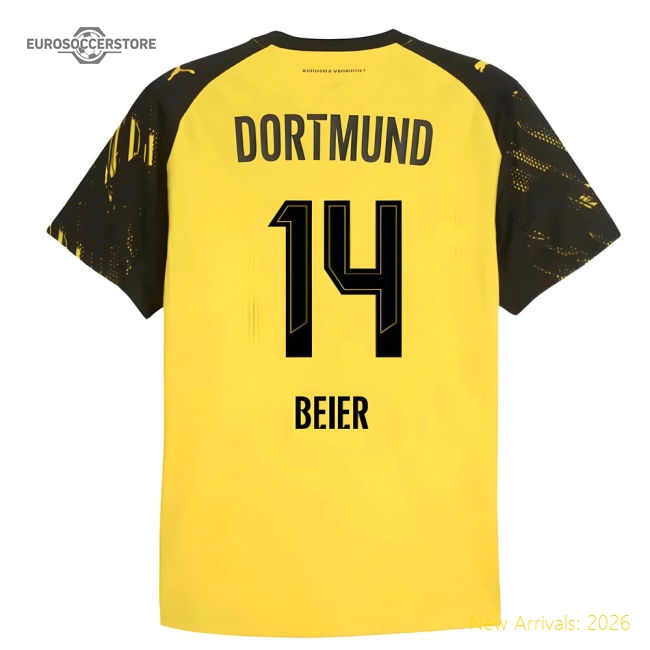 Best-Selling 2025-2026 Borussia Dortmund Authentic Home Shirt (Beier