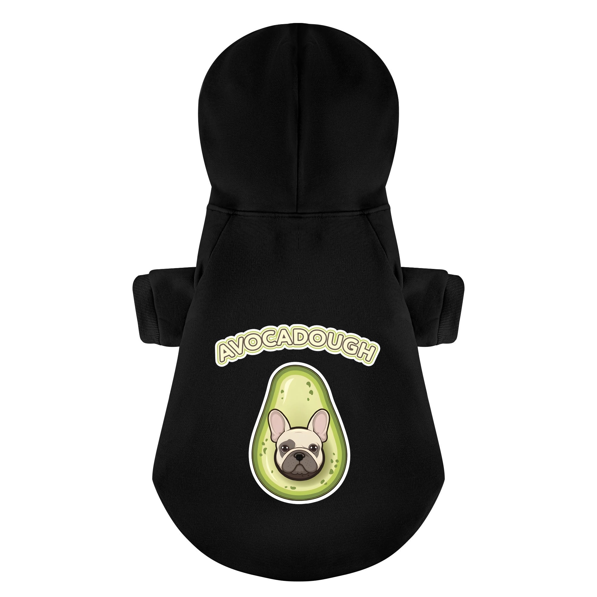 Street-Ready Avocadough - Personalized French Bulldog Hoodies With Fu...