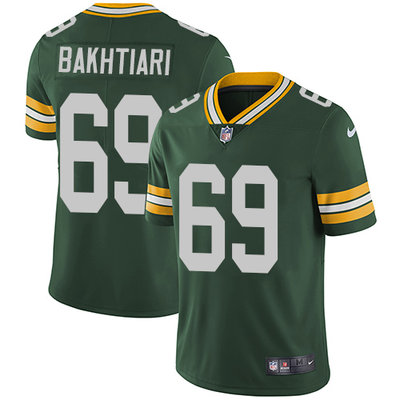 Official NFL s Packers #69 David Bakhtiari Green Limited Jersey