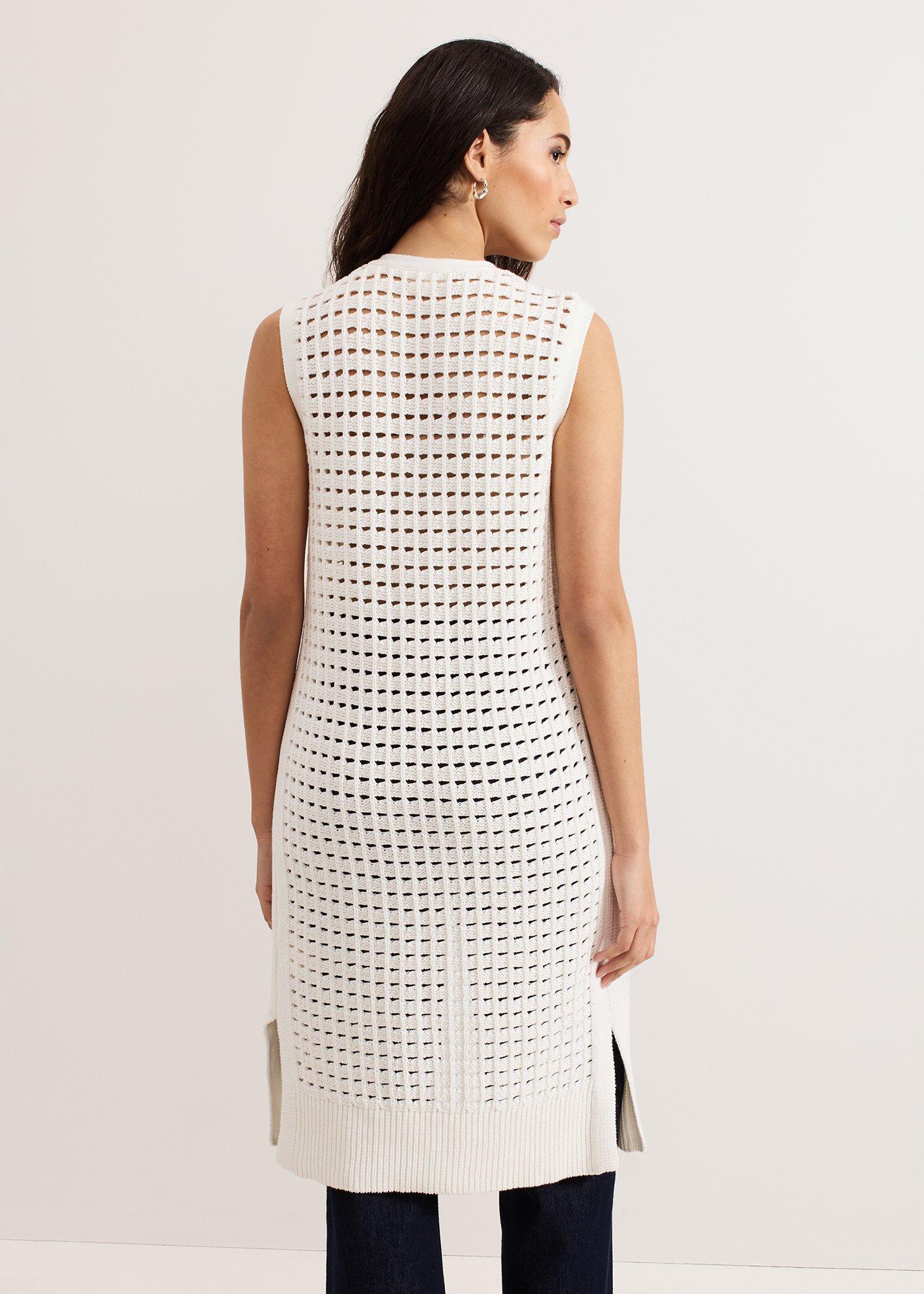 Polly Longline Crochet Cardigan