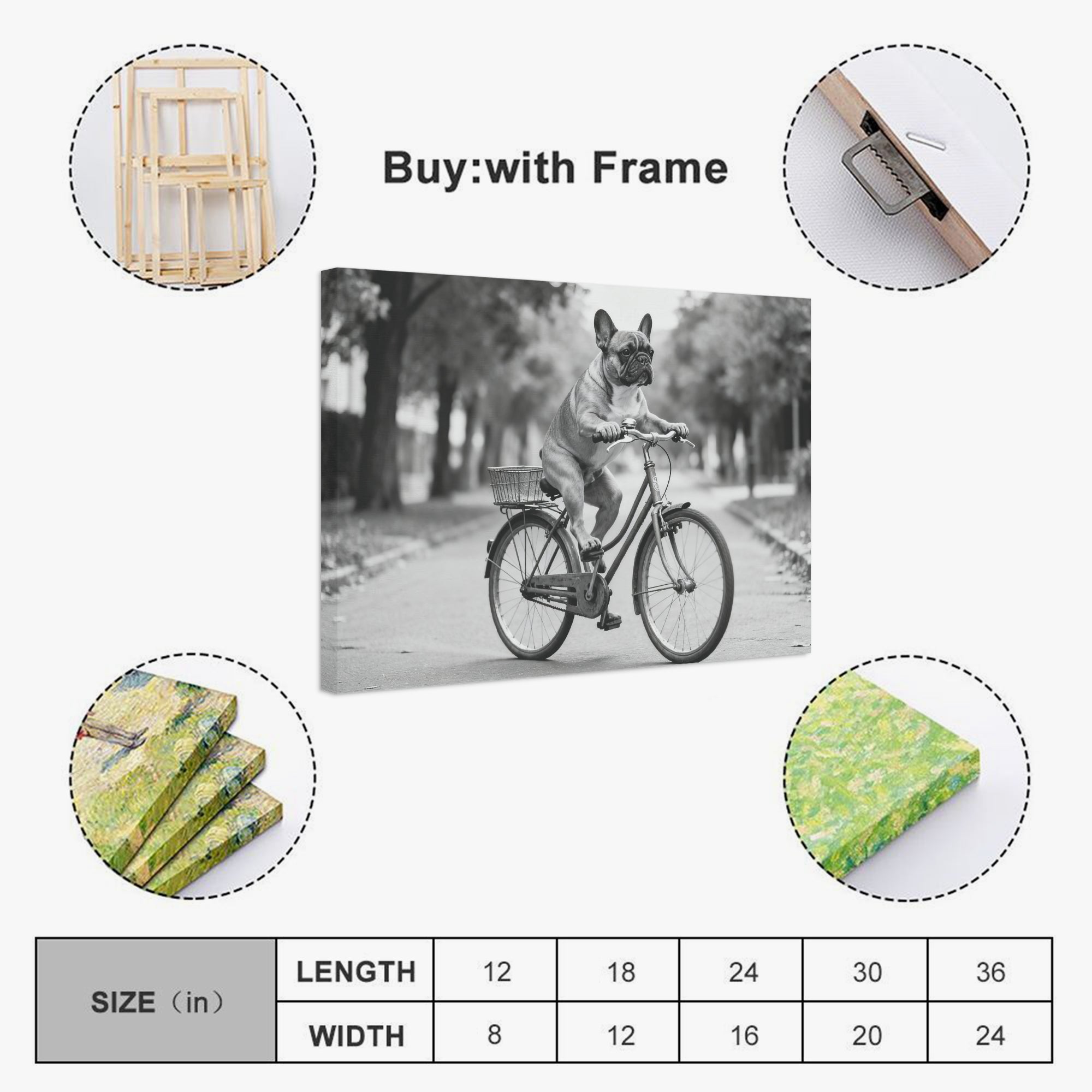 Frenchie-Fan Dolly - Adorable Frenchie Canvas Wall Art for Street Style