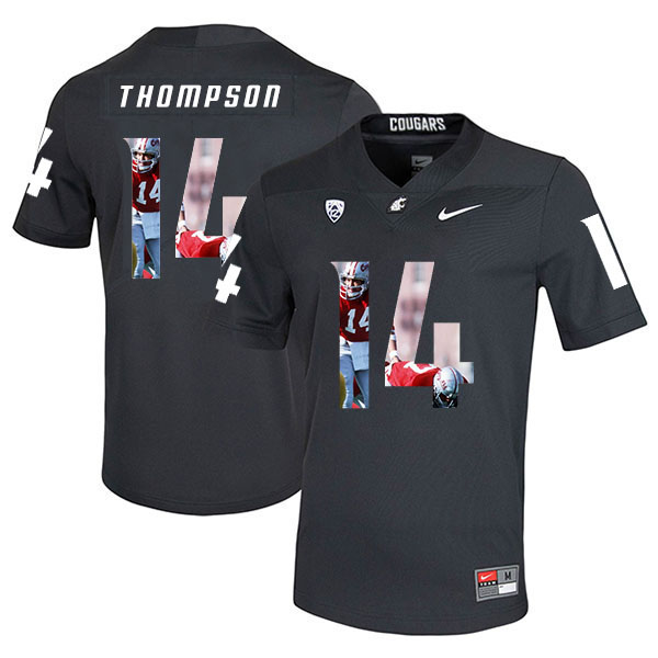 Men's None Jack Thompson #14 stitched Black 2024 moisture wicking