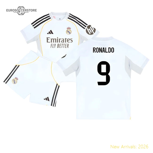 Premium Real Madrid Home Ronaldo Jersey 2025-2026 Durable