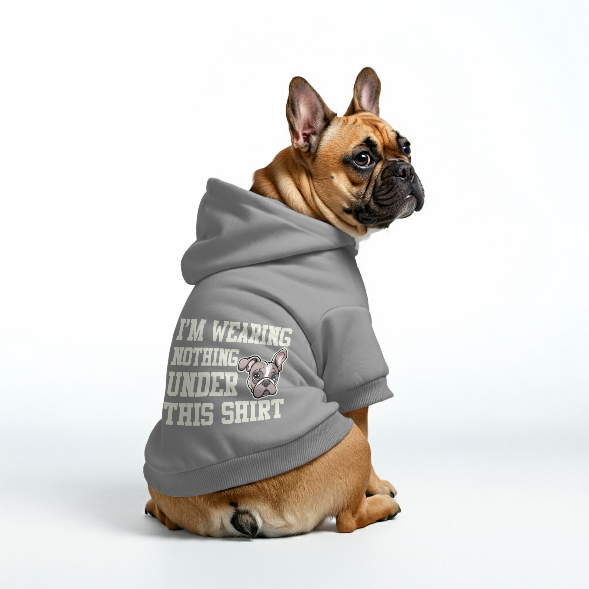 Trendy Im Wearing Nothing Under This Shirt - Personalized French Bull...