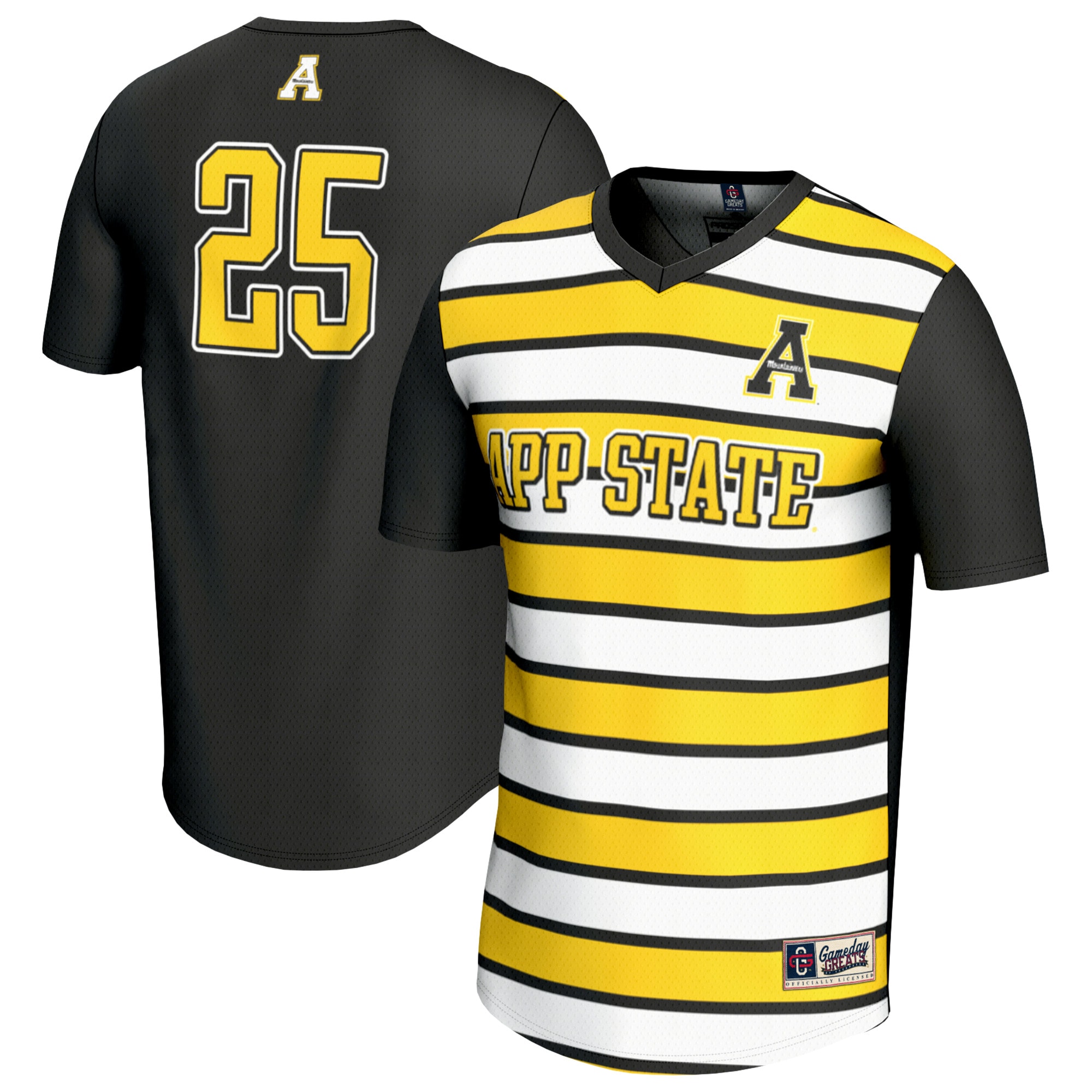 [SJH] Women's Appalachian State Mountaineers GameDay Greats Lightweight Soccer Fashion Jersey - Black