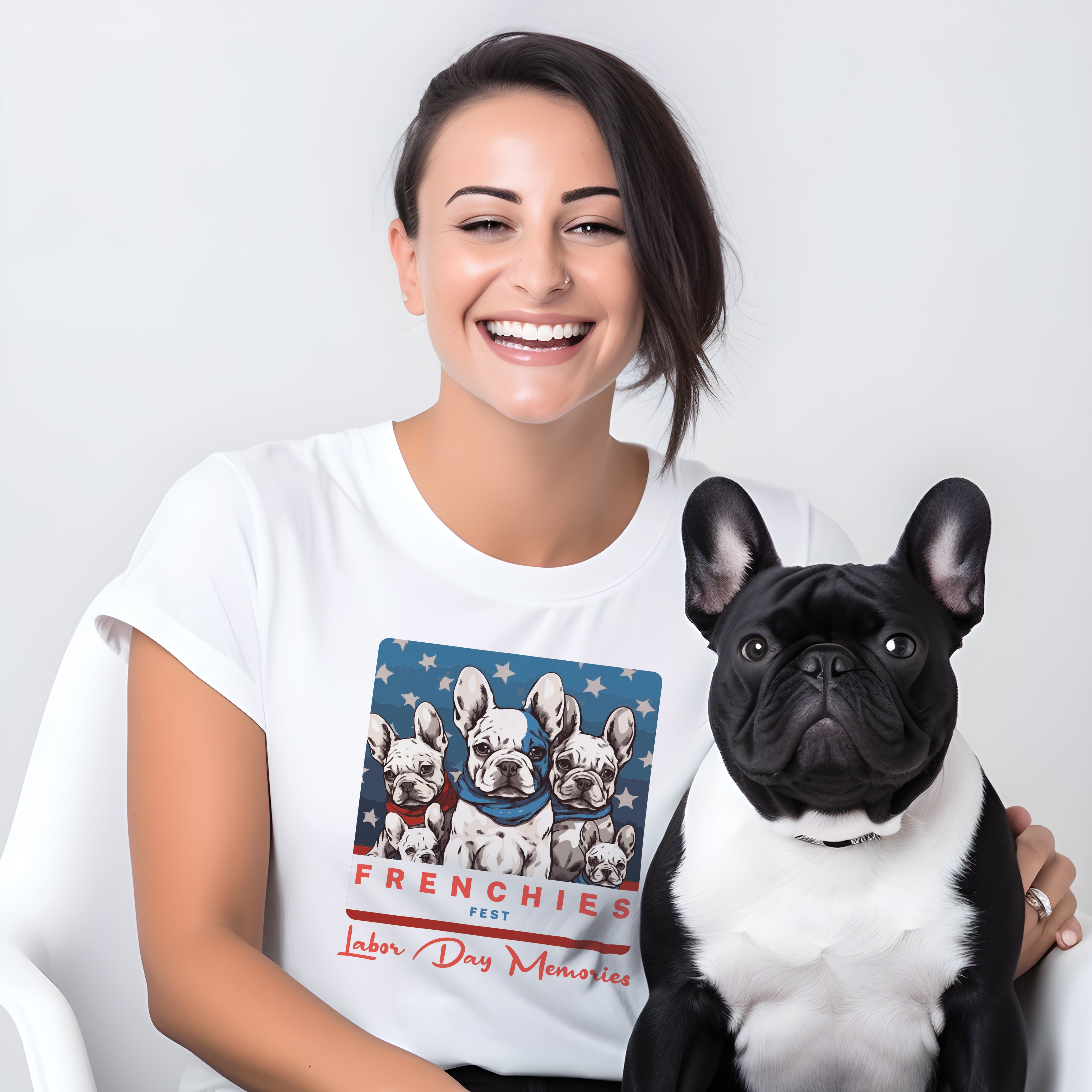 French Bulldog French Bulldog Love Meets Labor Day Fun Unisex T Shirt Durable Dog Item