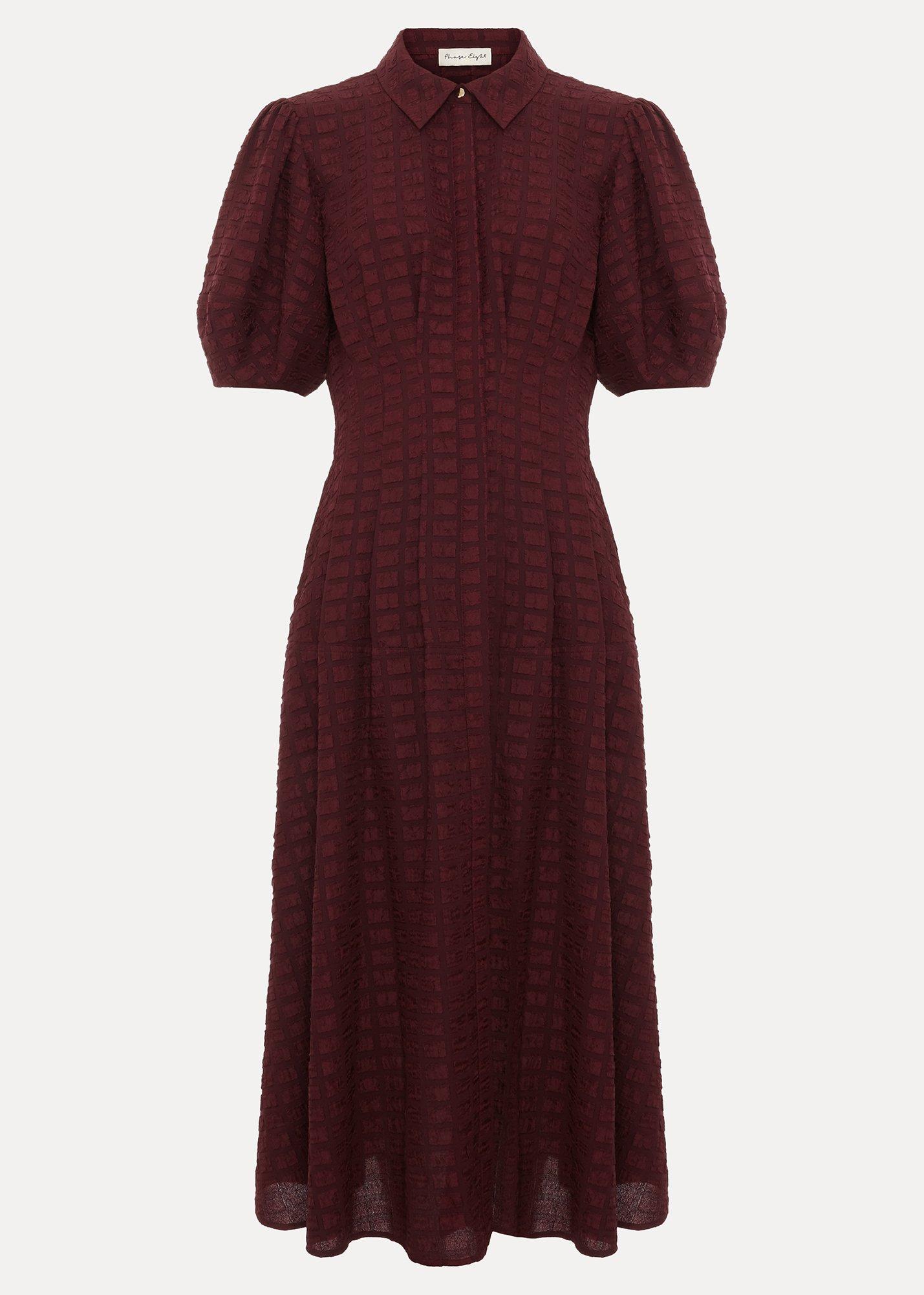 Petite Yasmine Textured Midi Dress