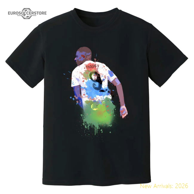 Kylian Mbappe Real Madrid Art T-shirt (black) - Concept Creation