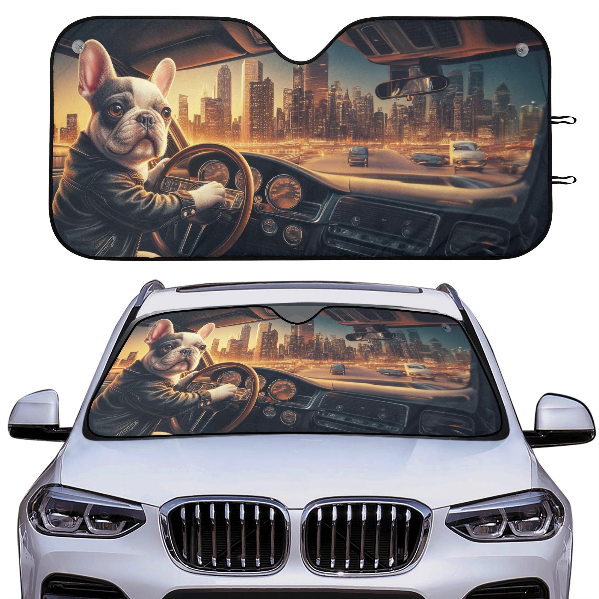 French Bulldog Uber Driver Car Auto Sun Shade Useful Frenchie Gear