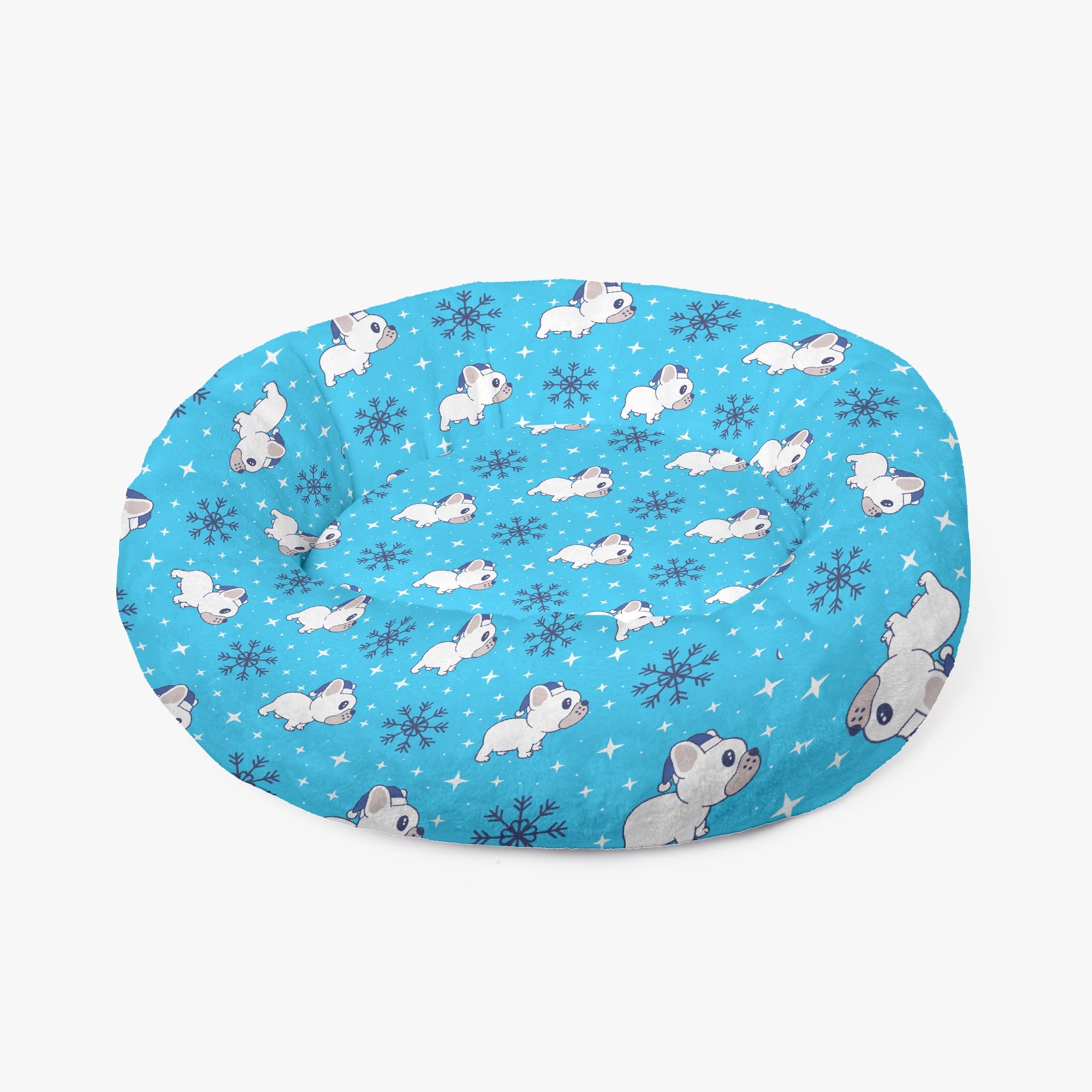 Beyonce - Cloud-Comfort Frenchie Bed | Anti-Anxiety French Bulldog Donut Bed