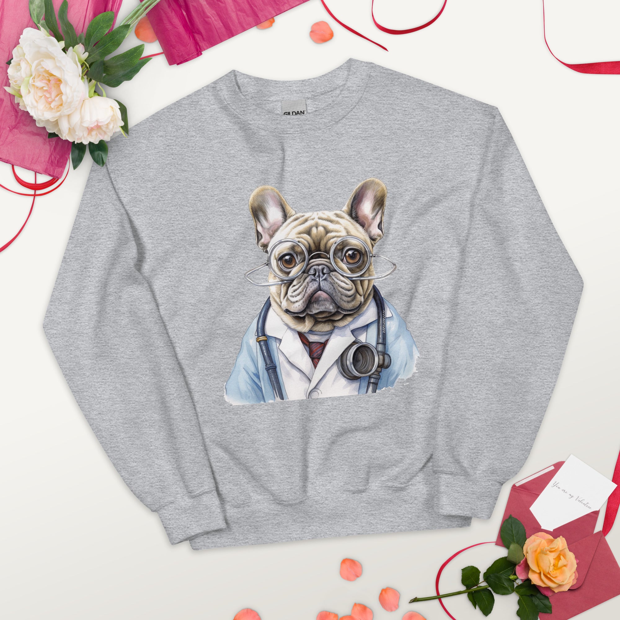 Doctor Frenchie - Unisex Crew Neck Sweatshirt