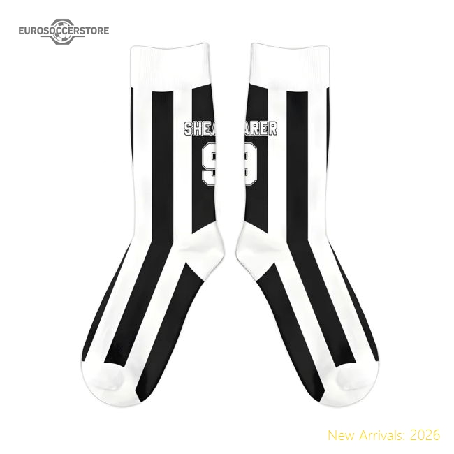 Newcastle 1996 Alan Shearer Retro Football Socks In Multiple Adult Sizes