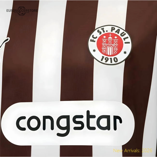 Top-grade 2025-2026 St Pauli Long Sleeve Home Shirt - Match Quality