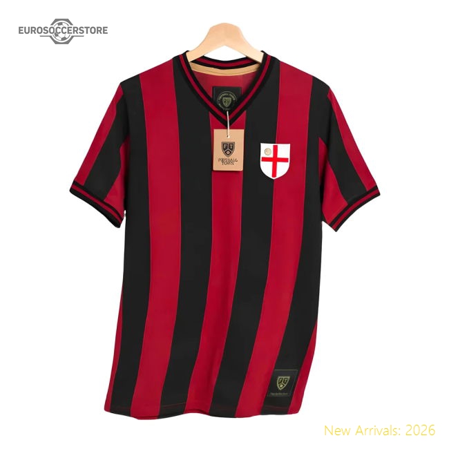 Premium-grade Milan La Croce Home Retro Shirt - Supporter Edition