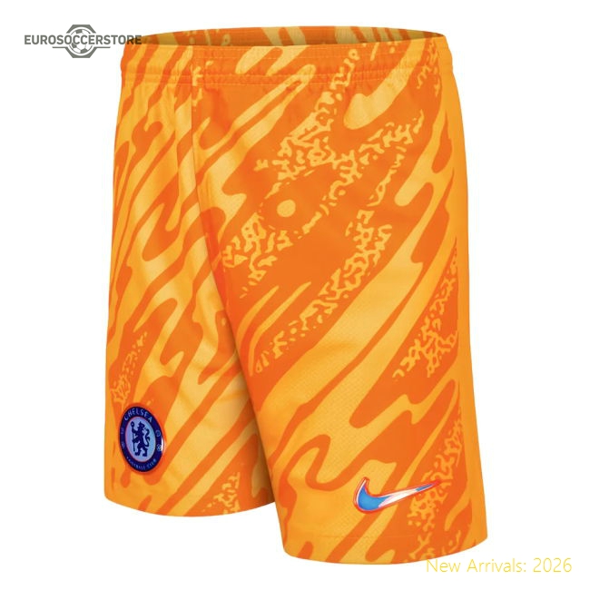 2024-2025 Chelsea Home Goalkeeper Shorts (Orange) - Kids
