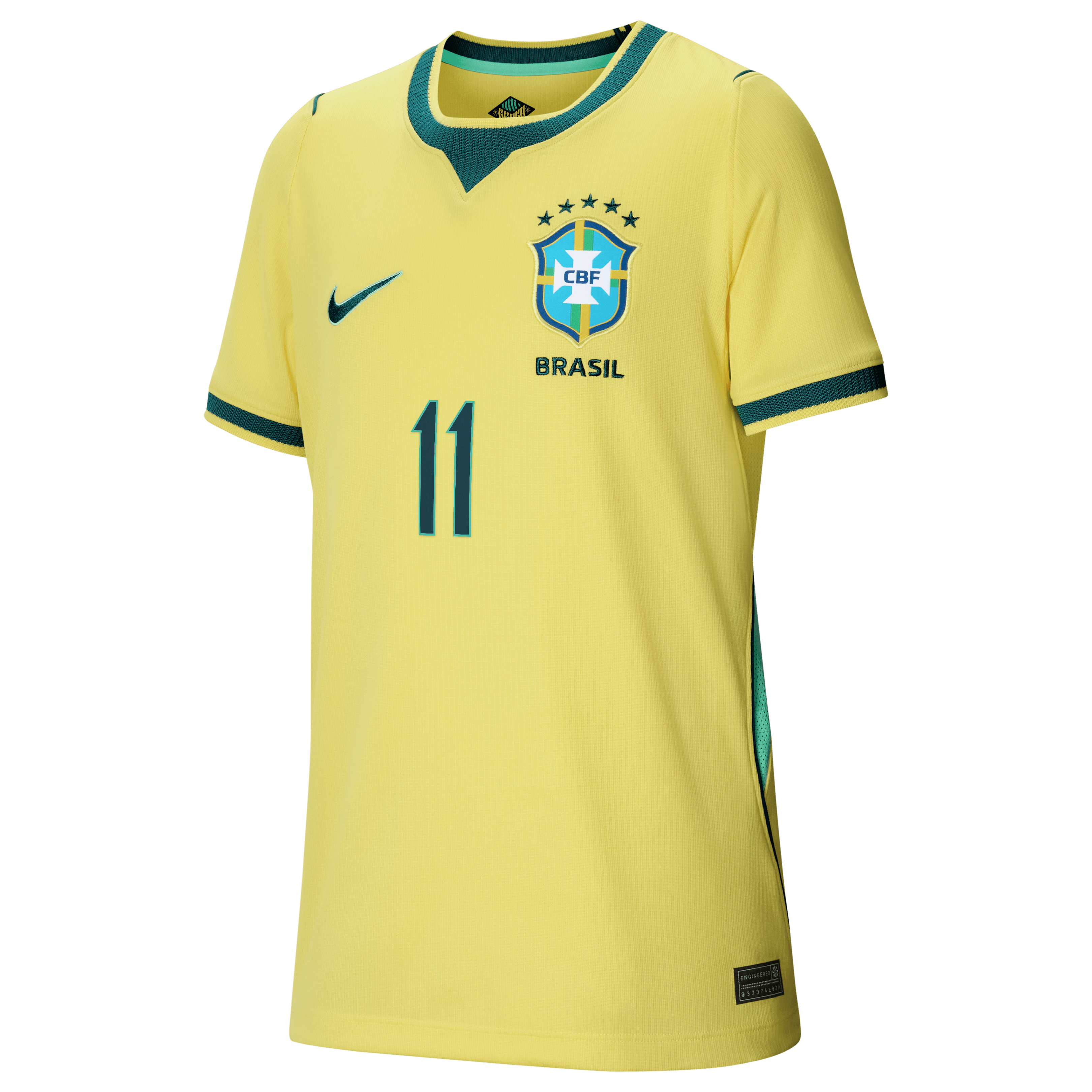 [JED] Raphinha Brazil National Team Youth 2026 Home Stadium Replica Jersey - Yellow