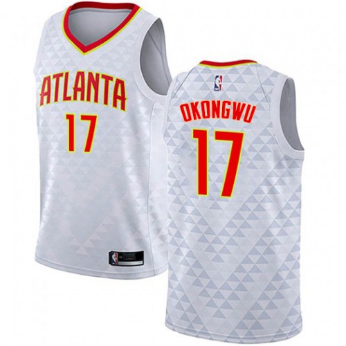 Premium ATL Onyeka Okongwu #17 2024 Icon Swingman NBA Jersey White -